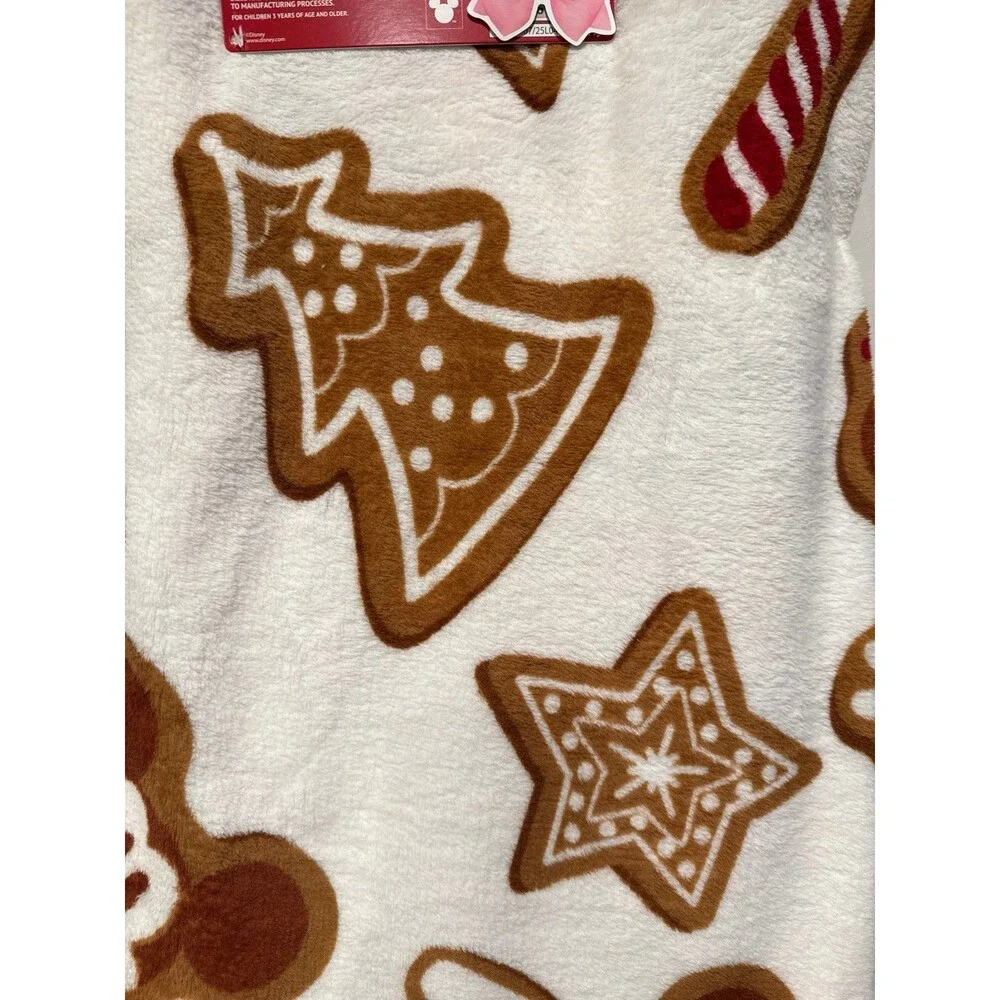 Disney Mickey and Minnie Mouse Gingerbread Christmas Throw Blanket